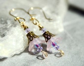 Pink Bell Flower Earrings