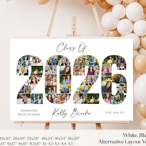 2026 graduation photo collage template, class of 2026