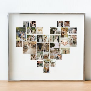 Heart Photo Collage Template, Heart Collage, Canva Heart Collage, 24 x 24 inch, Love Collage, Valentine Photo Collage