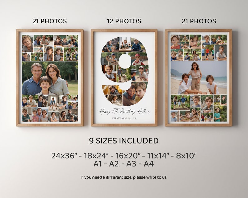 9th Birthday Welcome Sign Template Set, Customizable and Printable ...