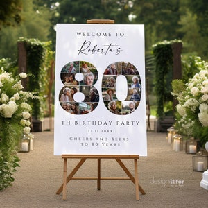 Personalised 80th Birthday Poster Gift For Dad, Grandad, Brother - Custom Name Print 8 thumbnail image