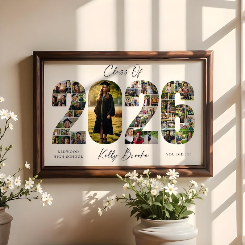 2026 graduation photo collage template, class of 2026