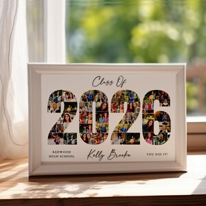 2026 graduation photo collage template, class of 2026