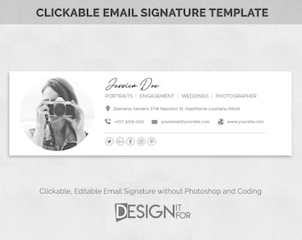 Gmail Email Signature Template, Email Signature Clickable, Email Signature Real Estate, Outlook E-Mail Signature, HTML, Business Signature