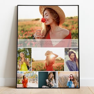 Yearbook Ad Collage Template, Wedding Photography Collage, Canva photoshop  collage Template, Printable, Editable, photobook collage