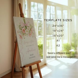Baby in Bloom party entrance sign printable decor
