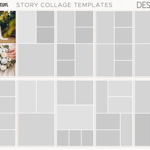 Instagram Stories Templates - Story Template - Square collage, instagram template, Social Media Template, INSTANT DIGITAL DOWNLOAD