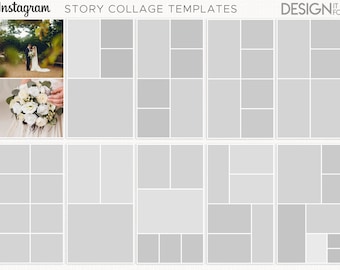 Instagram Stories Templates - Story Template - Square collage, instagram template, Social Media Template, INSTANT DIGITAL DOWNLOAD