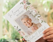 Rose Funeral Program Template for Women, In Loving Memory, Memorial Program, Memorial Service Template, Obituary Template, Printable, #RF01