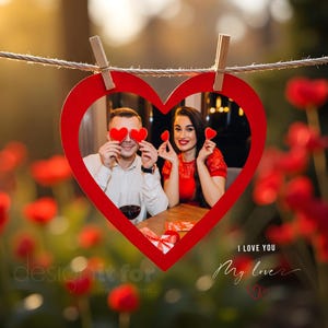 Design post social media di San Valentino, post Instagram di San Valentino, modello personalizzabile di San Valentino