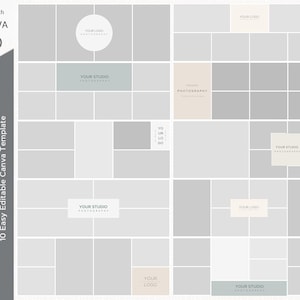 Collage Facebook Cover Template for Photographers, Canva and PSD, Facebook Timeline Cover Template, Facebook Cover Photo, instant download