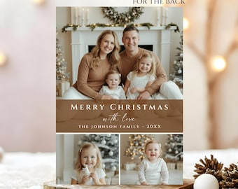2026 Christmas Card Template, Holiday Photo Cards, Family Photo Christmas Greeting, Nordic Christmas, Christmas Photo Card, Canva, CPC26