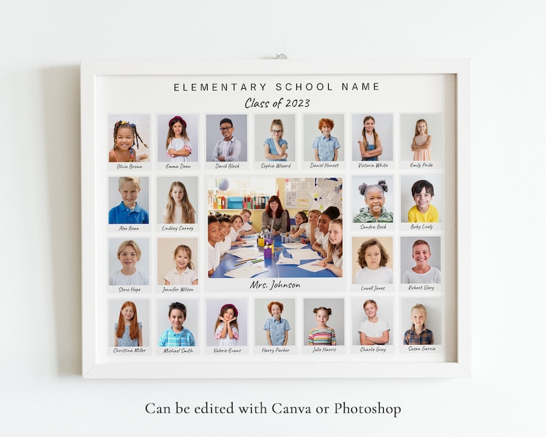 School Photo Collage Template