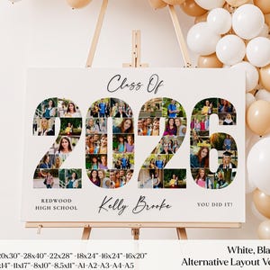 2026 Graduation Photo Collage Template, Graduation Party Welcome Sign