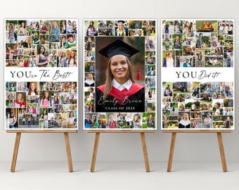 Graduation Photo Collage Template, Graduation Welcome Sign, Graduation Party Poster Display, Graduation Gift for Seniors, Class of 2025