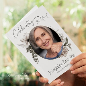 Plantilla de programa funerario, Obituario del servicio funerario Celebración de la vida Funeral, Servicio funerario mínimo, Celebración de la vida