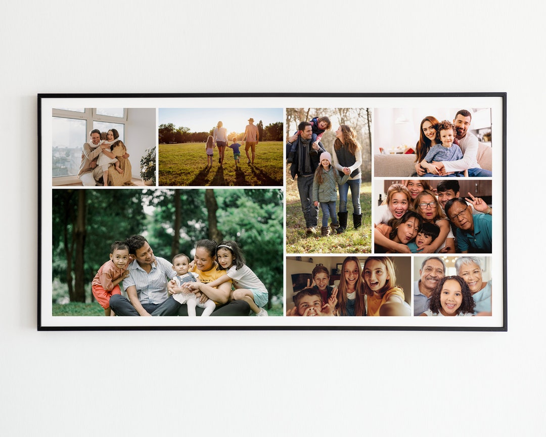 Family Photo Collage Template, Photo Collage for Family, Canva, 10x20
