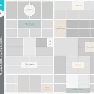Collage Facebook Cover Template for Photographers, Canva and PSD, Facebook Timeline Cover Template, Facebook Cover Photo, instant download