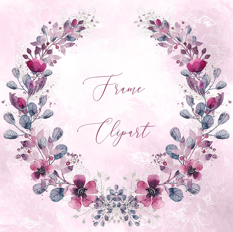 Download Logo Branding Clipart Floral Wreath Svg Png Frame Clipart Pink Watercolor Flower Leaf Circle Clip Art Purple Wedding Invitation Wreath Clip Art Art Collectibles Stokfella Com