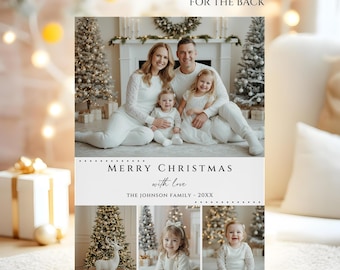 2026 Christmas Card Template, Holiday Photo Cards, Family Photo Christmas Greeting, New Year Card, Christmas Photo Card, Canva, CPC26