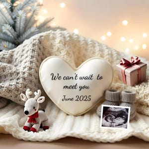 Christmas Digital Pregnancy Announcement, Editable Modern Winter Baby Announcement Template, Social Media Baby Reveal Template, #CPA