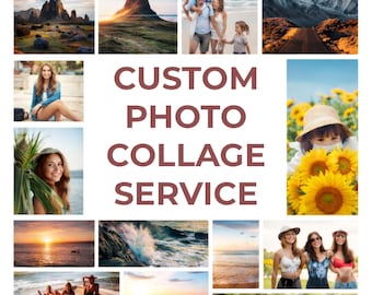 Professional Custom Photo Collage for Funeral Poster, Birthday Gift & Poster, Graduation, Personalized Picture Collage Service
