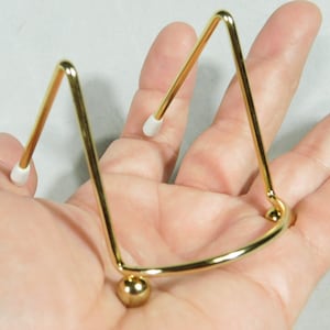Easel Display Stand Small Size Brass or Gold Colored Rubber Pads