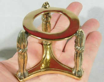 Sphere Display Stand PILLAR Design Medium Size Brass Gold Color