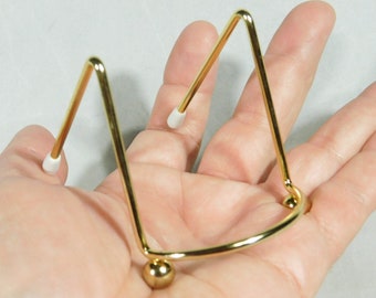 Stojak ekspozycyjny na sztalugę, mały, z gumowymi podkładkami w kolorze mosiężnym lub złotym