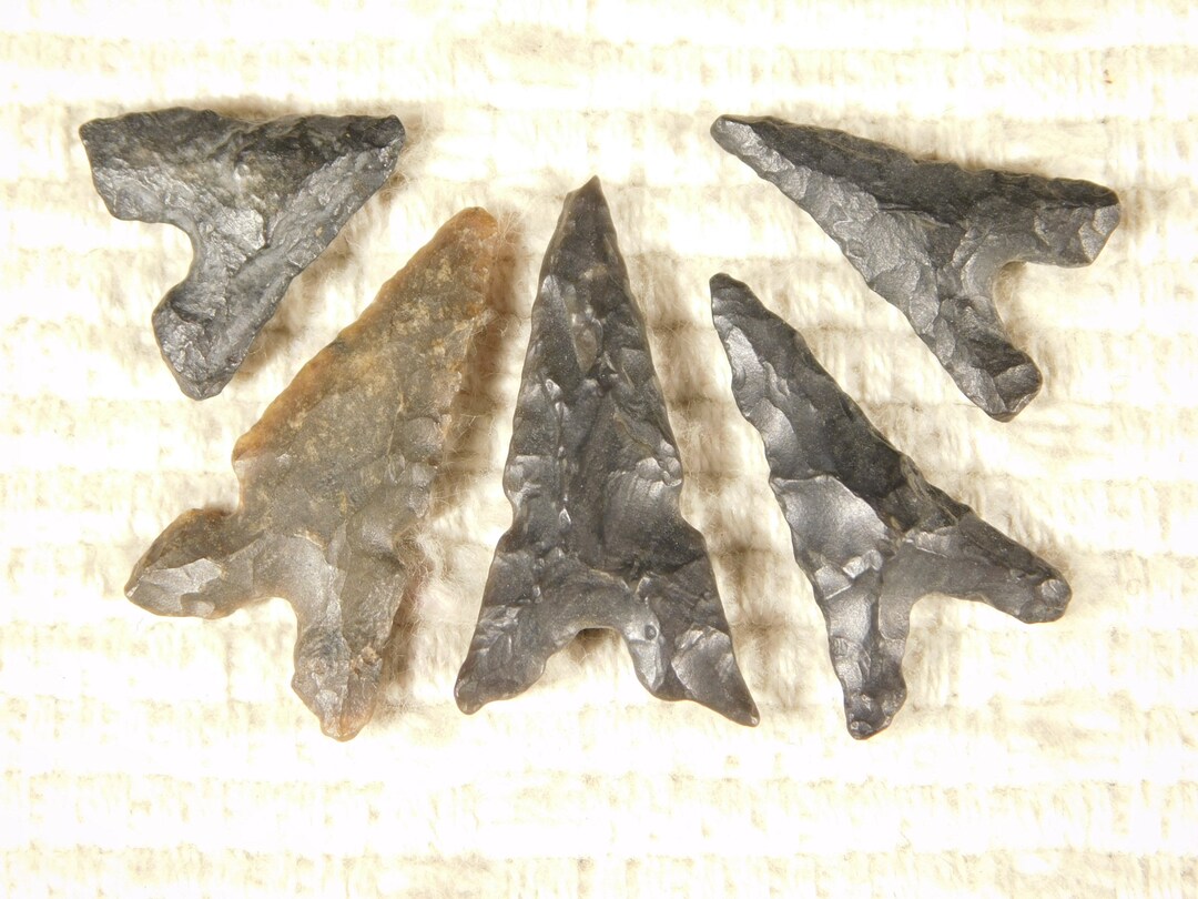 Lot of FIVE Ancient BOTTOM NOTCH Tidikelt Arrowheads 5.13 - Etsy