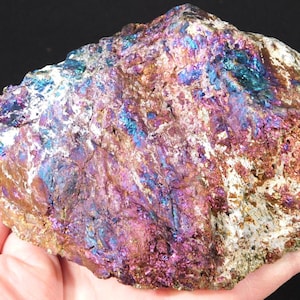 HUGE! Bright IRIDESCENT Peacock Copper Chalcopyrite or Peacock Ore Mexico 1444gr
