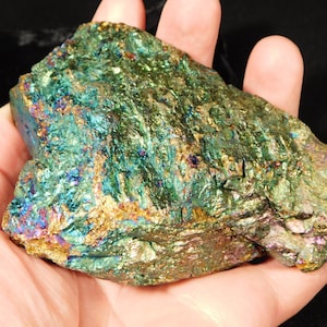 Big! Bright IRIDESCENT Peacock Copper Chalcopyrite or Peacock Ore Mexico 691gr
