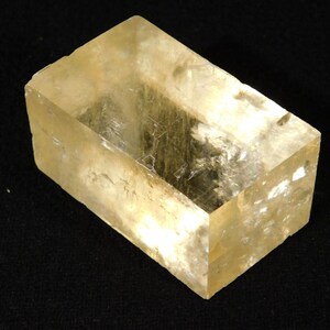 Semi Translucent! Iceland Spar Calcite Crystal With Double Refraction 93.3gr