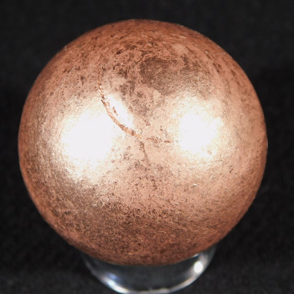 Larger! Super Shiny Pure COPPER Sphere From Michigan 288gr