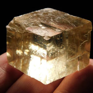 SUPER Translucent Iceland Spar Calcite Crystal With Double Refraction! 42.1gr