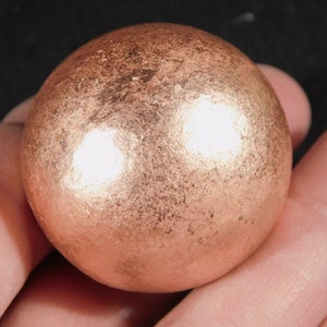 Larger! Super Heavy SOLID COPPER Sphere From Michigan 287gr