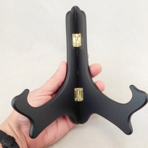 Easel Display Stand Folding Black Wood LARGE Size