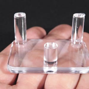 Heavy Duty THREE Post SPHERE Display Stand SMALL Size Clear Acrylic