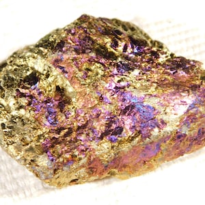 BRIGHT! IRIDESCENT Peacock Copper Chalcopyrite or Peacock Ore Mexico 161gr