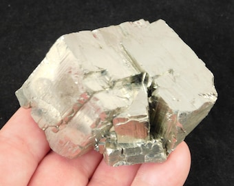LARGER! 100% Natural PYRITE Crystal CUBE Cluster Huanzala Mine Peru 318gr