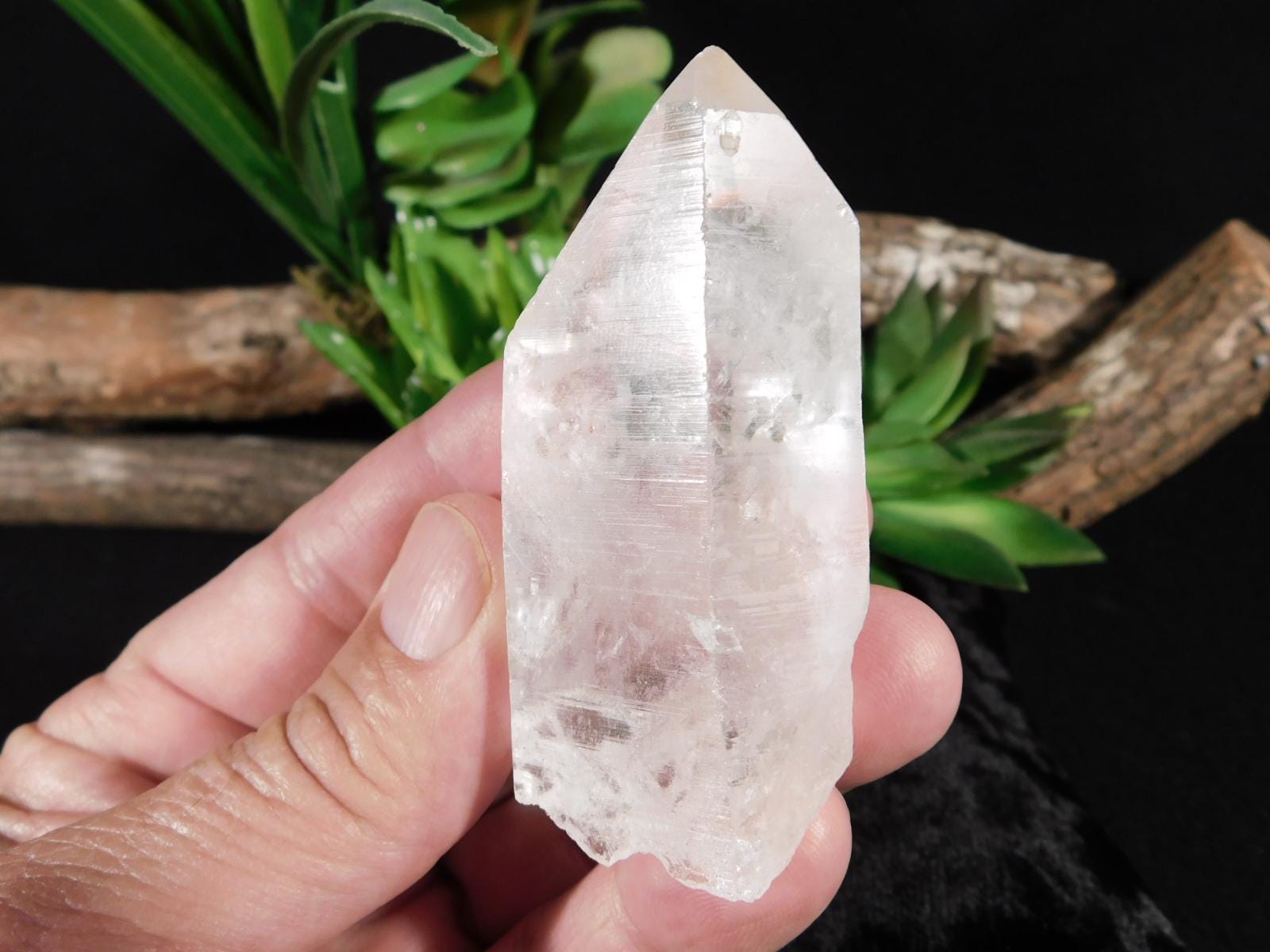 半透明クォーツクリスタル 100%天然 ブラジル産 98.9g - Etsy 日本