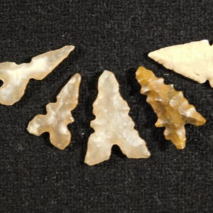 Lot of FIVE Ancient ECCENTRIC Tidikelt ARROWHEAD s or Bird Points 3.65