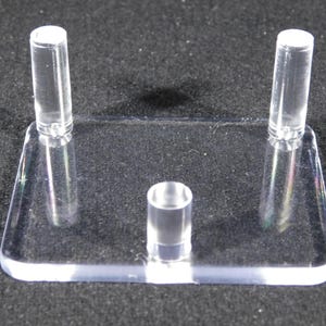 Heavy Duty THREE Post SPHERE Display Stand MEDIUM Size Clear Acrylic