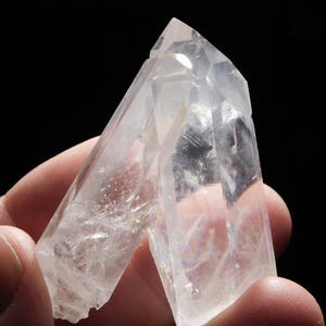 Translucent BLUE PHANTOM Quartz Crystal TWIN 100% Natural Colombia 43.2gr