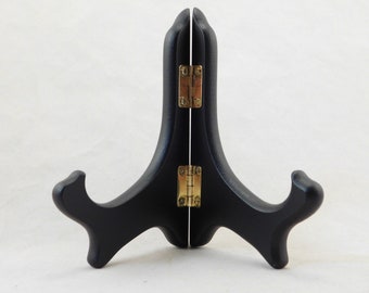 Caballete de exhibición plegable de madera negra tamaño pequeño