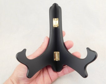 Caballete de exhibición plegable de madera negra tamaño MEDIANO