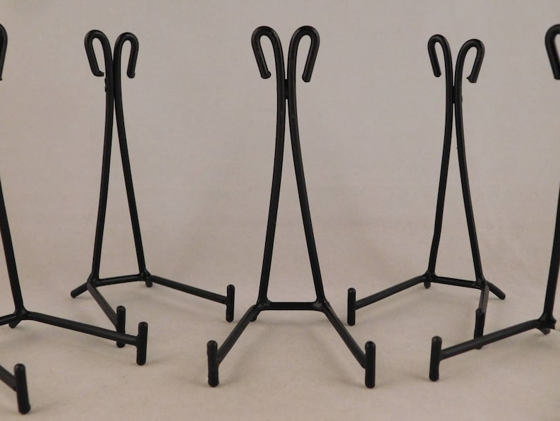 Lot of FIVE 5 Medium Iron Metal Display Stands Scroll Etsy