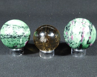 Three SMALL Size Acrylic Display Sphere Stands for Spheres Globes or Eggs! 