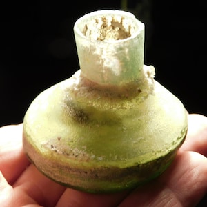 Ancient ROMAN Glass Perfume Bottle From Mazar i Sharif Afghanistan 80.6gr