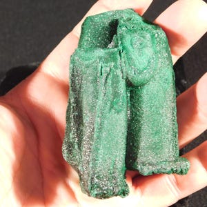 Big! Healed Malachite CAVE STALACTITE or Stalagmite Cluster The Congo 345gr